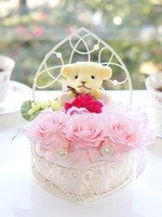 ハートベアー ピンク 枯れない花のギフトを通販で