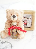 ハーバリウムとクマの写真立て