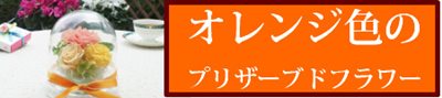 オレンジのプリザーブドフラワーギフト通販